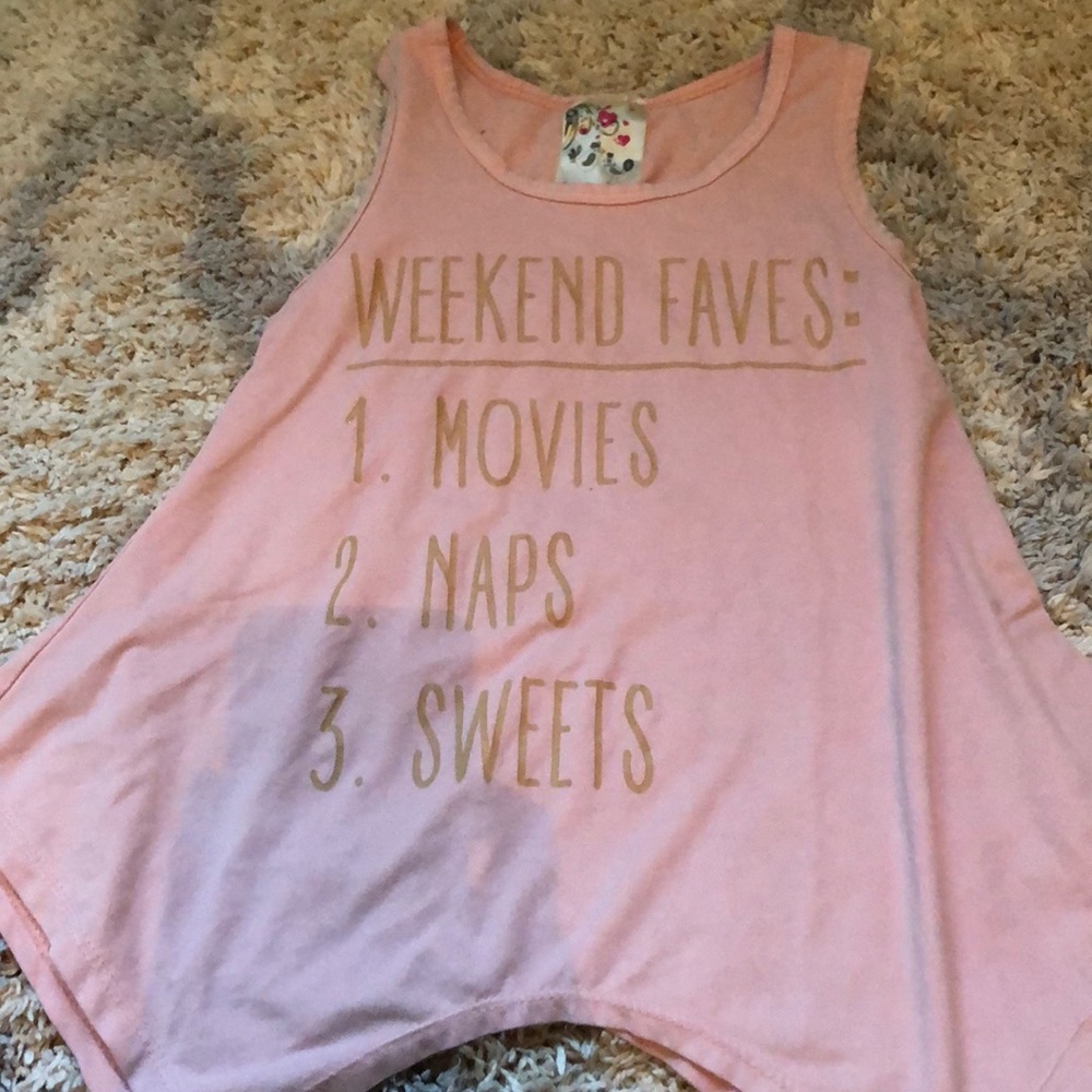 Pink pajama tank